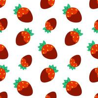 Adorable and Cute Strawberry Pattern Perfect for Fun and Creative Designs in Various Projects vector