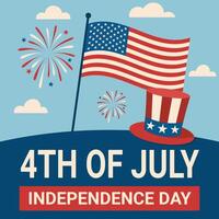 4th of july independence day background vector