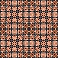 A pattern with orange and black flowers on it vector