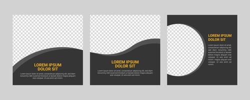 Editable minimal square banner templates for modern social media posts and web ads. Vector-based, photo-friendly, and fully customizable. Clean and ready vector