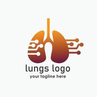 lungs logo icon design, healthy and technology logos, medical icon design vector