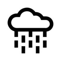 Rain Cloud Icon. Cloud Illustration with Rain Drops. Weather Prediction Symbol. vector