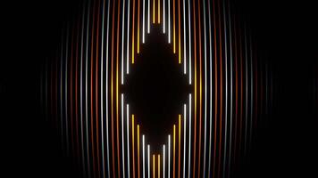 Orange and White Neon Lines Moving in Turn Background VJ Loop in 4K video