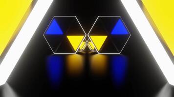 Multicolor Flashing Hexagon Area Background VJ Loop in 4K video
