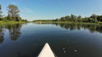 A kayak is seen from the front of the boat video