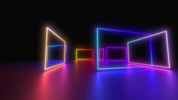 Glowing frames loop video