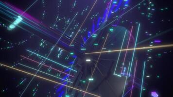 3d tech background loop video