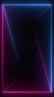 Trendy abstract technology background with glowing red and blue neon light beams on black mesh. Stylish futuristic tech animation. Full HD and looping vertical background animation. video