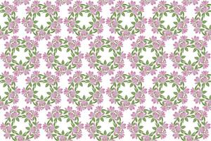 Pattern of magnolia flower with leaf on white background. vector