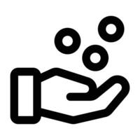 Simple Beggar outline icon. The icon can be used for websites, print templates, presentation templates, illustrations, etc vector