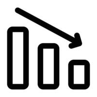 Simple Recession outline icon. The icon can be used for websites, print templates, presentation templates, illustrations, etc vector