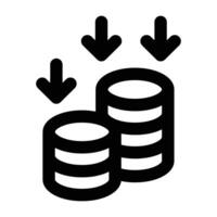 Simple Loss outline icon. The icon can be used for websites, print templates, presentation templates, illustrations, etc vector