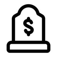 Simple Grave outline icon. The icon can be used for websites, print templates, presentation templates, illustrations, etc vector