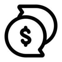 Simple Negotiation outline icon. The icon can be used for websites, print templates, presentation templates, illustrations, etc vector