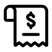 Simple Bills outline icon. The icon can be used for websites, print templates, presentation templates, illustrations, etc vector