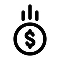 Simple Financial Drop outline icon. The icon can be used for websites, print templates, presentation templates, illustrations, etc vector