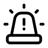 Simple Siren outline icon. The icon can be used for websites, print templates, presentation templates, illustrations, etc vector