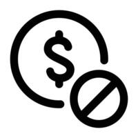 Simple Poverty outline icon. The icon can be used for websites, print templates, presentation templates, illustrations, etc vector