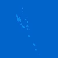 Blue halftone dot outline map background of Vanuatu vector