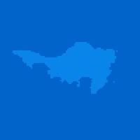 Blue halftone dot outline map background of Sint Maarten vector