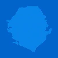 Blue halftone dot outline map background of Sierra Leone vector
