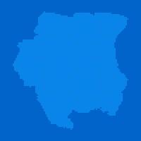 Blue halftone dot outline map background of Suriname vector