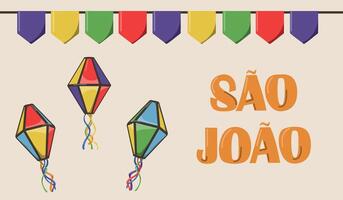 Flags and balloons-lanterns made of colored paper. vector