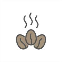 aromatherapy filled outline icon. coffee beans color line illustration. vector
