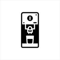coffee maker glyph icon. coffee machine solid line illustration vector