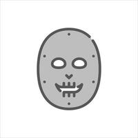 old mask filled outline icon. mask color line illustration. vector