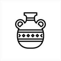 vase outline icon. vase black line illustration. vector