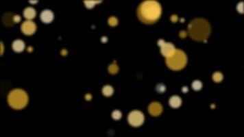 slow motion light rays bokeh circles on black background video