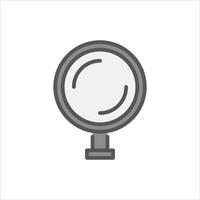 magnifier filled outline icon. service tool color line illustration. vector