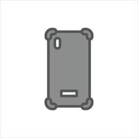 smartphone case filled outline icon. gadget protection color line illustration. vector