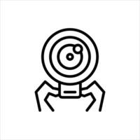 nanobot outline icon. nanobot black line illustration. vector