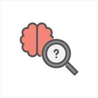mental health filled outline icon. checkup color line illustration. vector