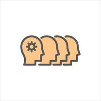 manager filled outline icon. leadership color line illustration. vector