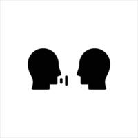 speak glyph icon. communication solid illustration vector