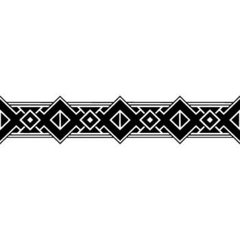 geométrico frontera Arte deco motivo, repitiendo modelo en blanco vector