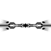 Art Deco Inspired Geometric Border on White vector