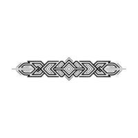 Geometric Ornament, Abstract Black Lines on White, Minimalist vector