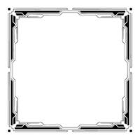 Geometric Frame Art Deco, Border Element, Isolated on White vector