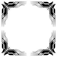 Art Deco Corner Frame Element Black and White vector