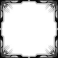 Art Deco Frame, Elegant Black and White Border, Empty Space for Text vector