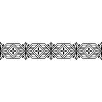 Geometric Pattern Border in Black and White, Minimalist vector