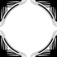 Modern Abstract Frame Geometric Black White Art Deco vector