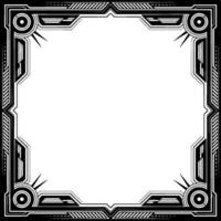 Art Deco Frame, Geometric Border, Illustration in Black and White vector