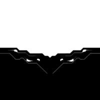 Futuristic Tech Interface Background Black, White, and Geometric . vector
