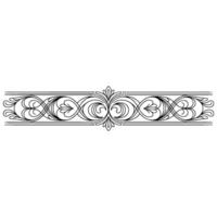 Intricate Floral Border in Black on White vector