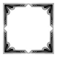 Art Deco Frame Geometric With Radial Burst, Illustration vector